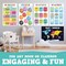 16 Pack Laminated Bilingual Educational Writing Posters for Kids (English & Spanish), Double-Sided Learning Charts 32 Designs, Preschool Handwriting & Vocabulary Classroom & Homeschool Supplies 17x11